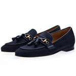 Superglamorous Bruno Velukid Slippers Navy