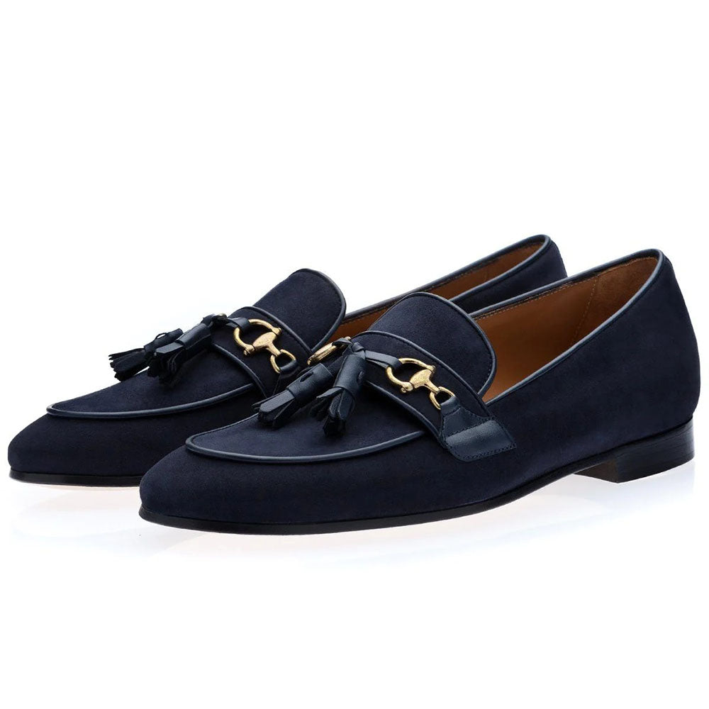 Superglamorous Bruno Velukid Slippers Navy