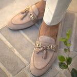 Superglamourous Bruno Velukid Slippers Taupe