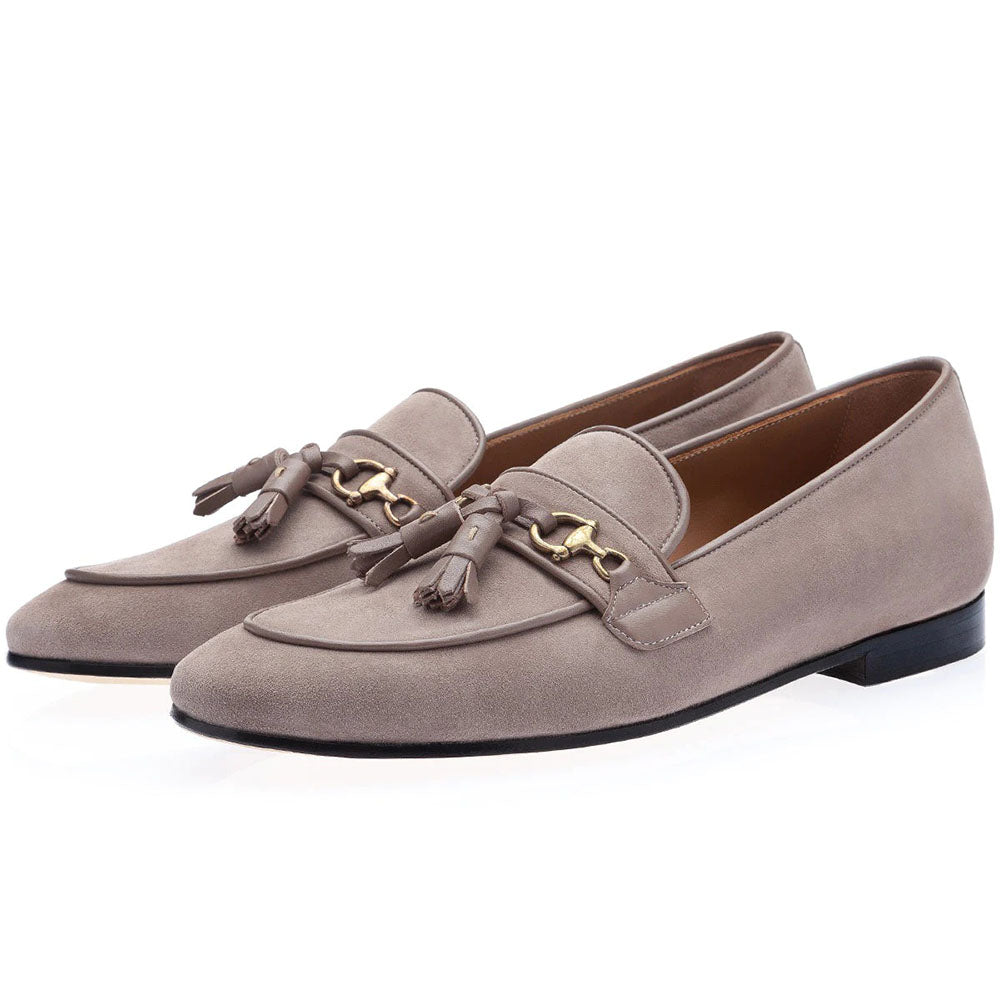 Superglamorous Bruno Velukid Slippers Taupe