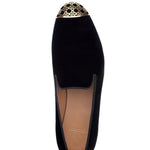 Superglamourous Carraway Velour Slippers Black