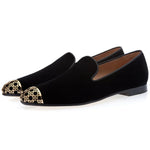 Superglamorous Carraway Velour Slippers Black