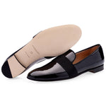 Superglamourous Dadalou Patent Slippers Black