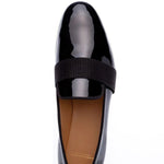 Superglamourous Dadalou Patent Slippers Black