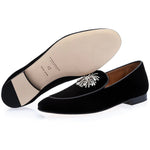 Superglamourous Divine Velour Slippers Black