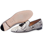 Superglamourous Dominique Python Slippers Stone