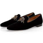 Superglamorous Gilles Velour Slippers Black