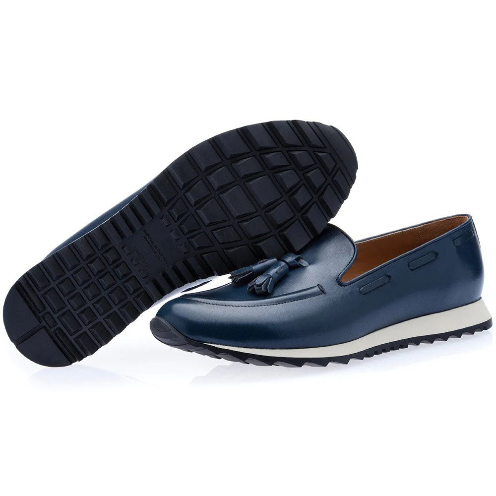 Superglamourous Hilippe Nappa Active Sneakers Navy