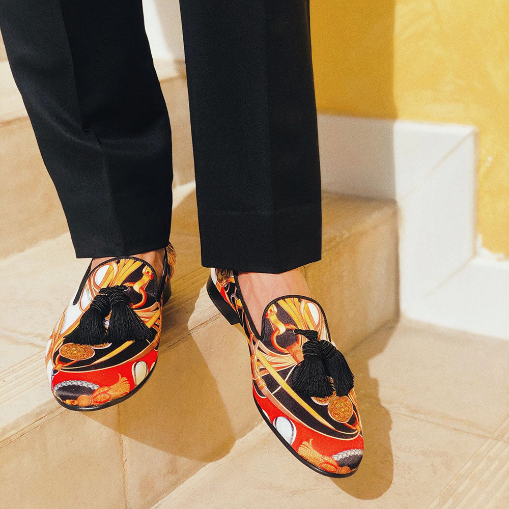 Superglamourous Louis Cavallerizza Slippers Red