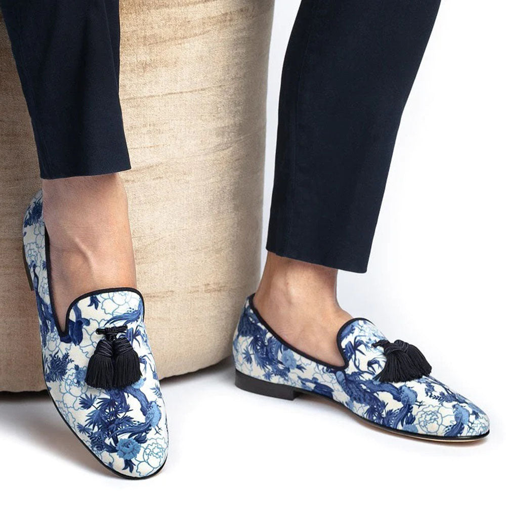 Superglamourous Louis Chinoise Slippers Navy