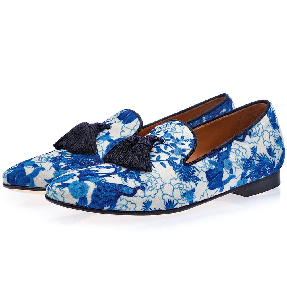 Superglamorous Louis Chinoise Slippers Navy