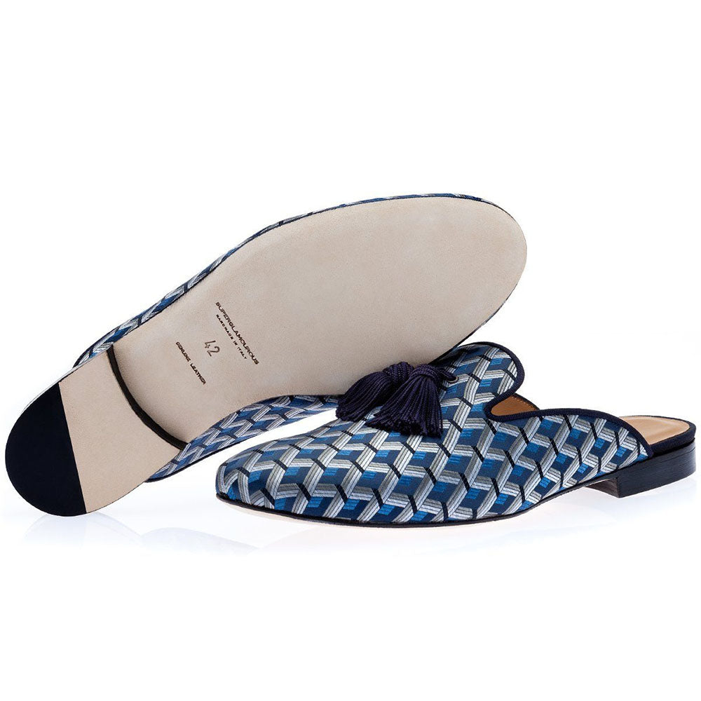 Superglamourous Louis Labaria Mules Navy