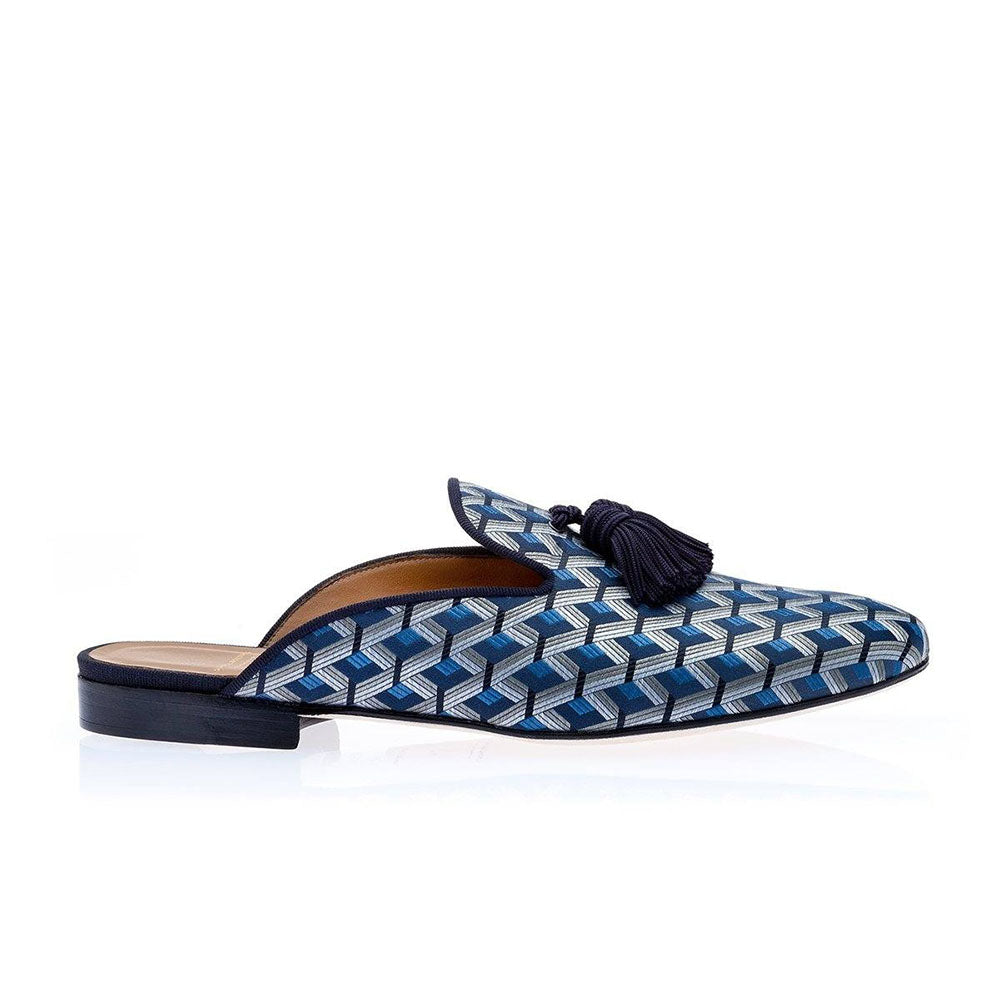 Superglamourous Louis Labaria Mules Navy