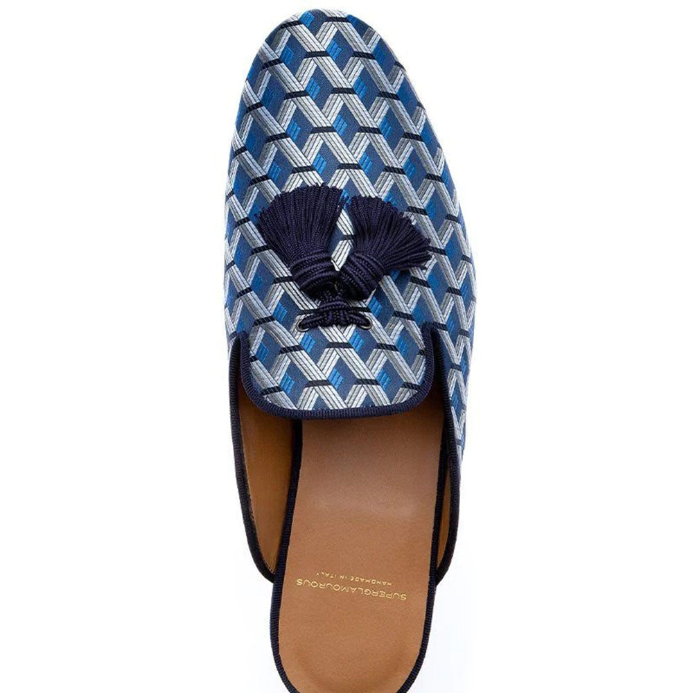 Superglamourous Louis Labaria Mules Navy