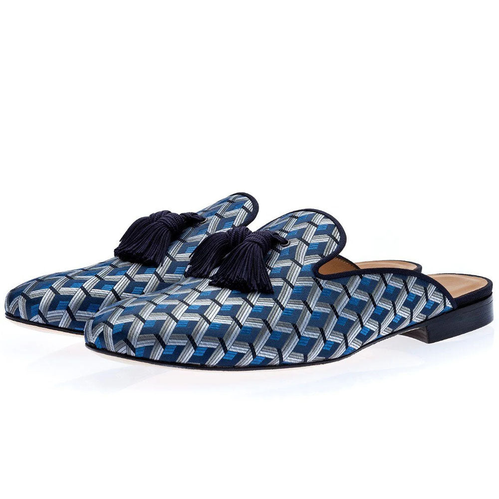 Superglamorous Louis Labaria Mules Navy