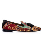 Superglamourous Louis Philodendron Slippers Red