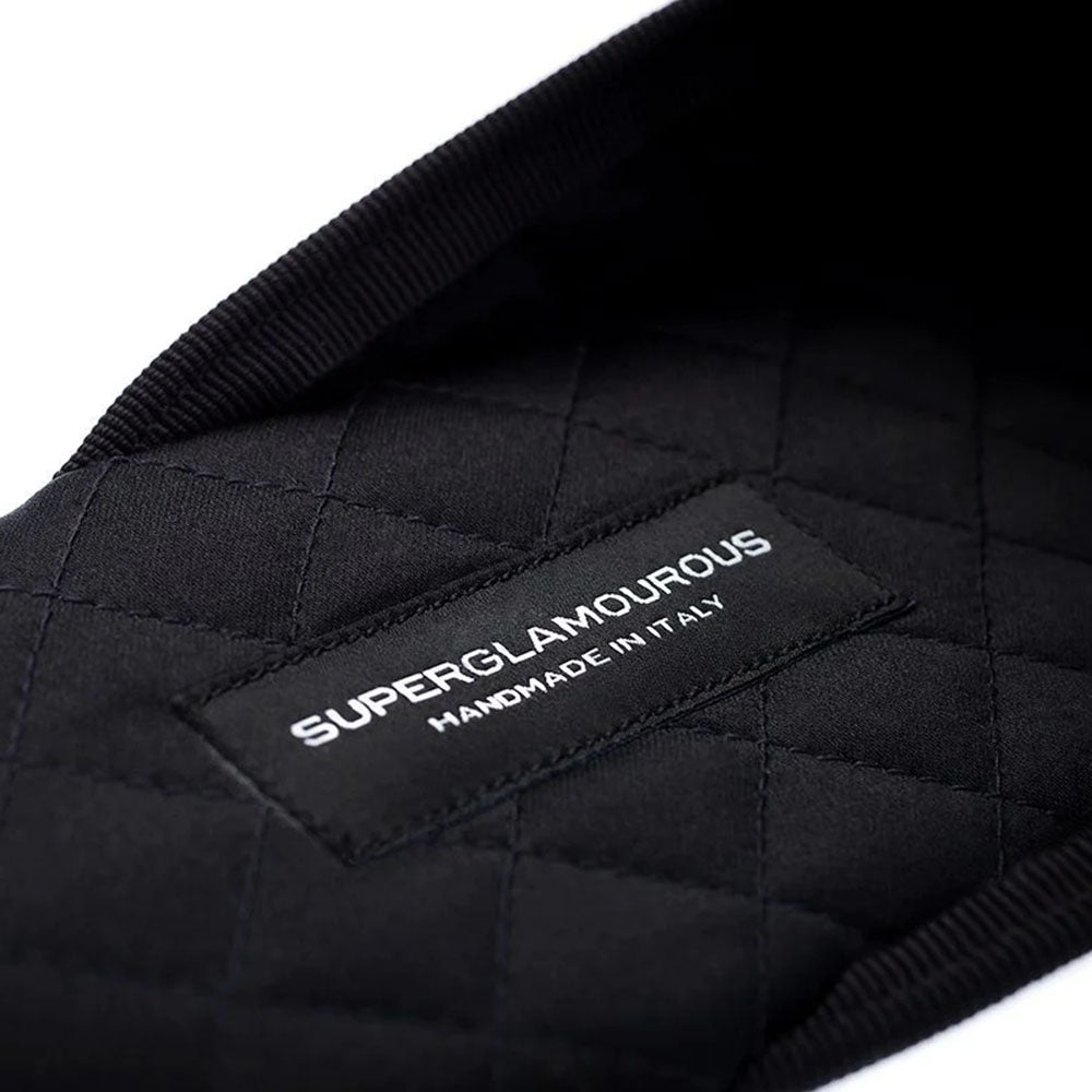 Superglamourous Louis Velour Lounge Slippers Black