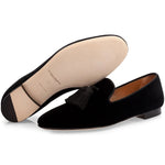 Superglamourous Louis Velour Slippers Black