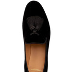 Superglamourous Louis Velour Slippers Black