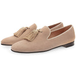 Superglamorous Louis Velukid Slippers Beige