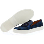 Superglamourous Major Combact Lurex Skate Sneakers Navy