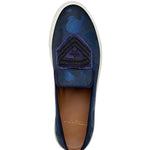 Superglamourous Major Combact Lurex Skate Sneakers Navy