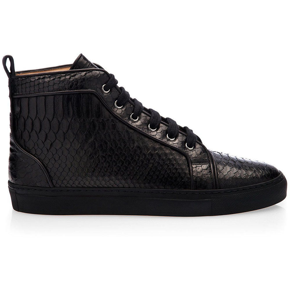 Superglamourous Maxime Python High Top Sneakers Black