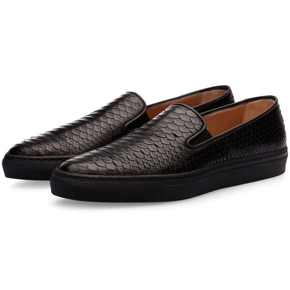 Superglamorous Maxime Python Skate Sneakers Black / Black