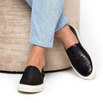 Superglamourous Maxime Python Skate Sneakers Black / Cream