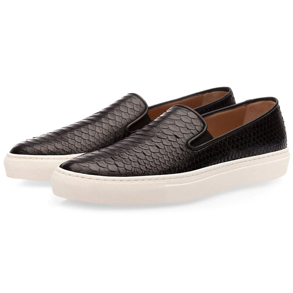 Superglamorous Maxime Python Skate Sneakers Black / Cream