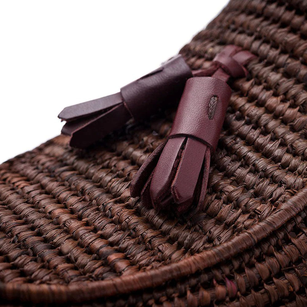 Superglamourous Melilla Rafia Loafers Brown