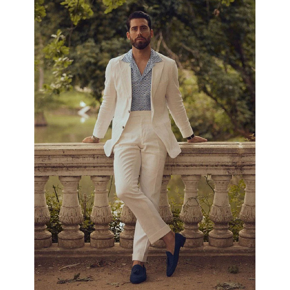 Superglamourous Melilla Rafia Loafers Navy