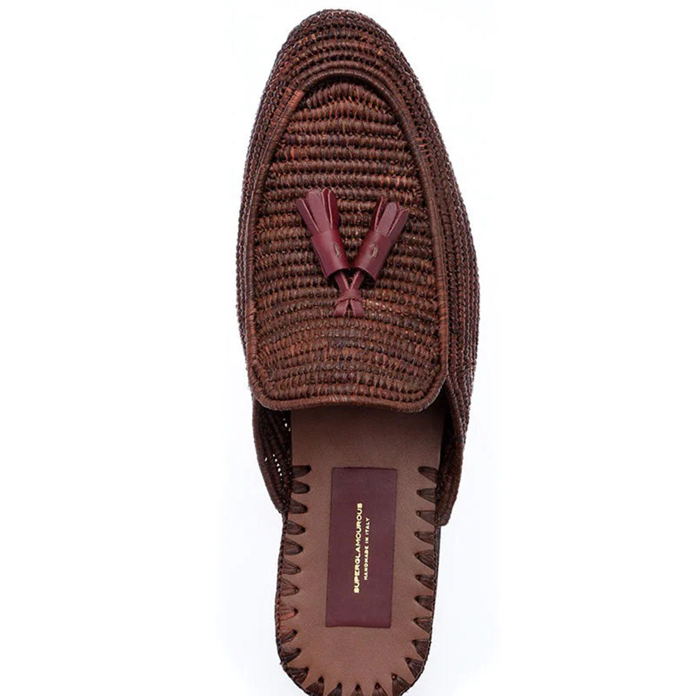 Superglamourous Melilla Rafia Mules Brown