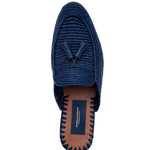 Superglamourous Melilla Rafia Mules Navy