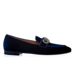 Superglamourous Morosino Velour Slippers Navy