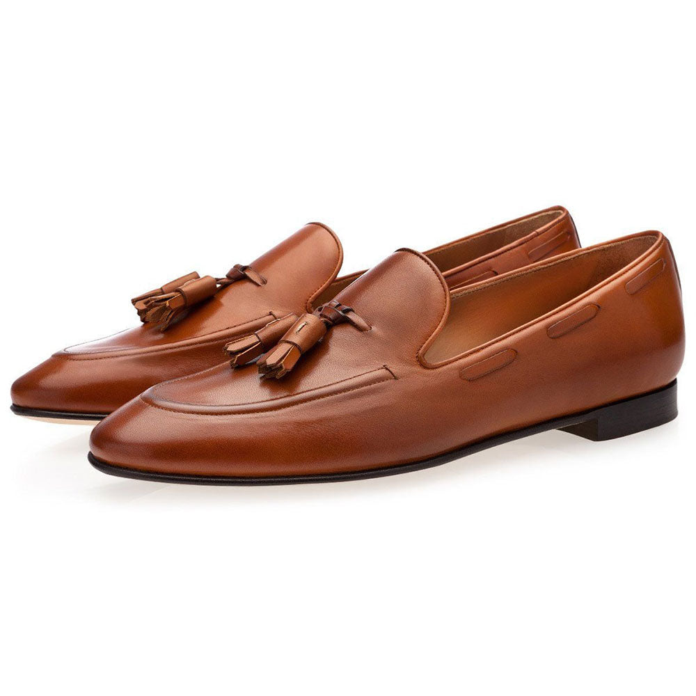 Superglamorous Philippe Nappa Loafers Cognac