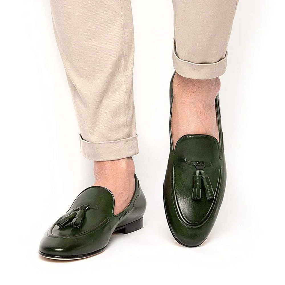 Superglamourous Philippe Nappa Loafers Green