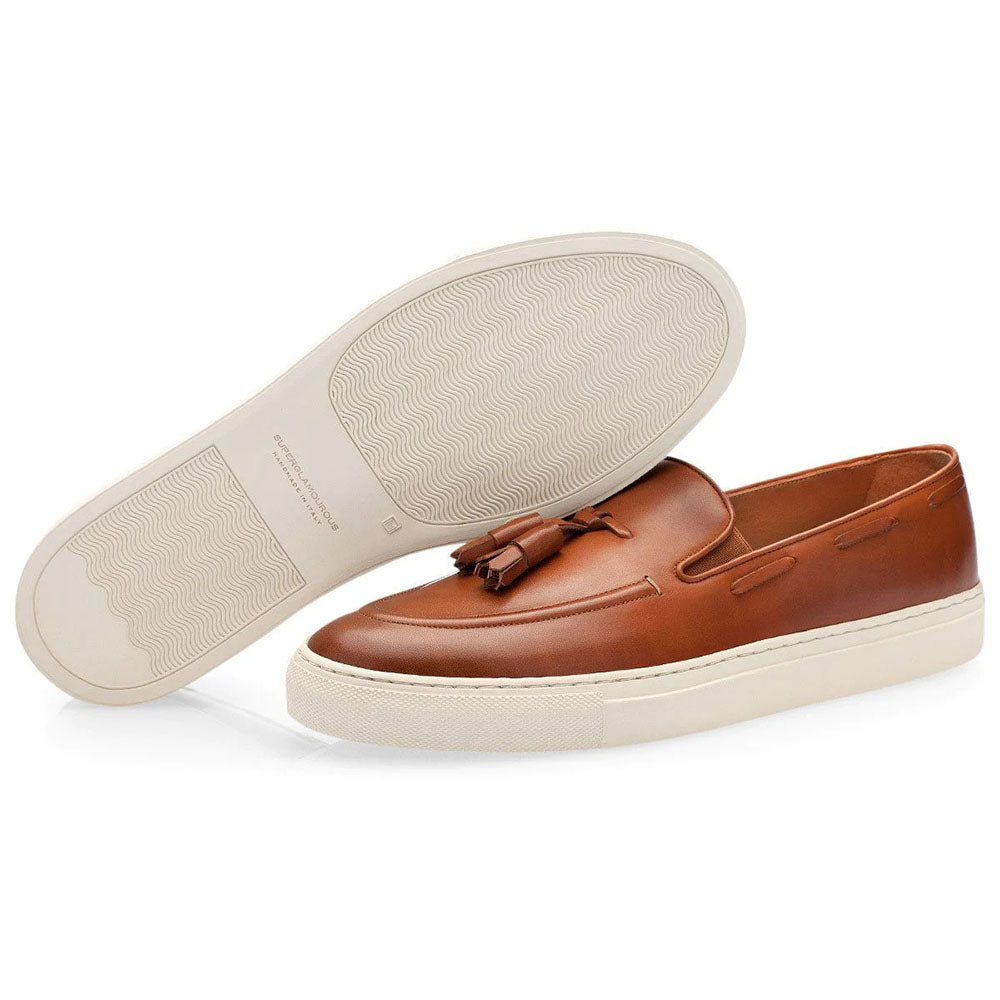 Superglamourous Philippe Nappa Skate Sneakers Cognac