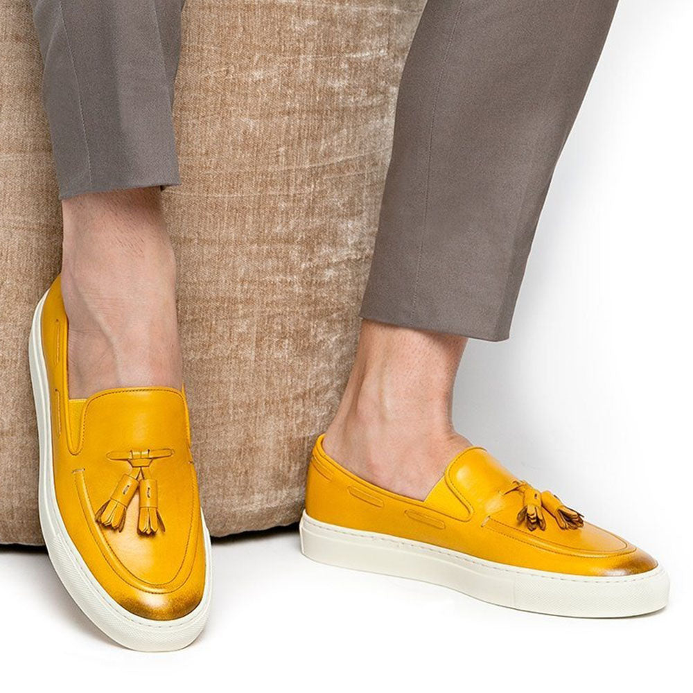 Superglamourous Philippe Nappa Skate Sneakers Mustard