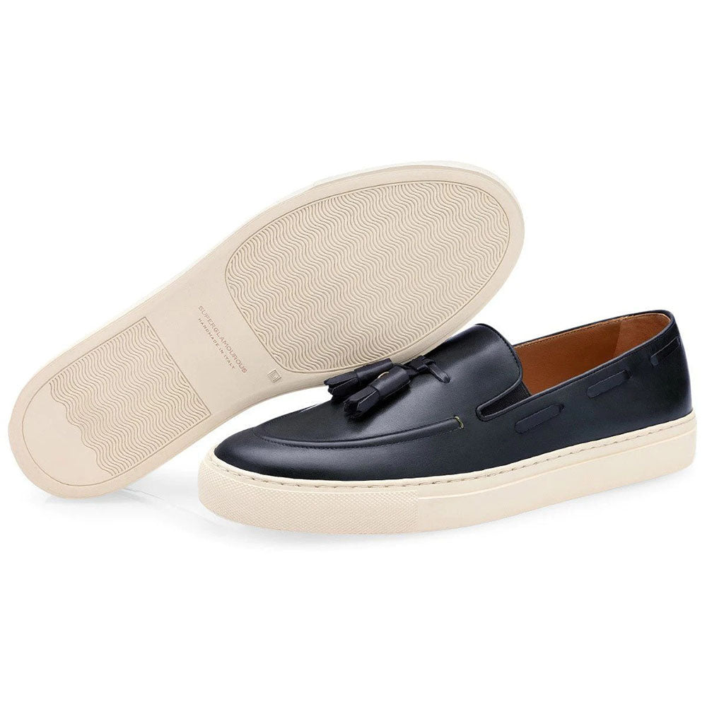 Superglamourous Philippe Nappa Skate Sneakers Navy