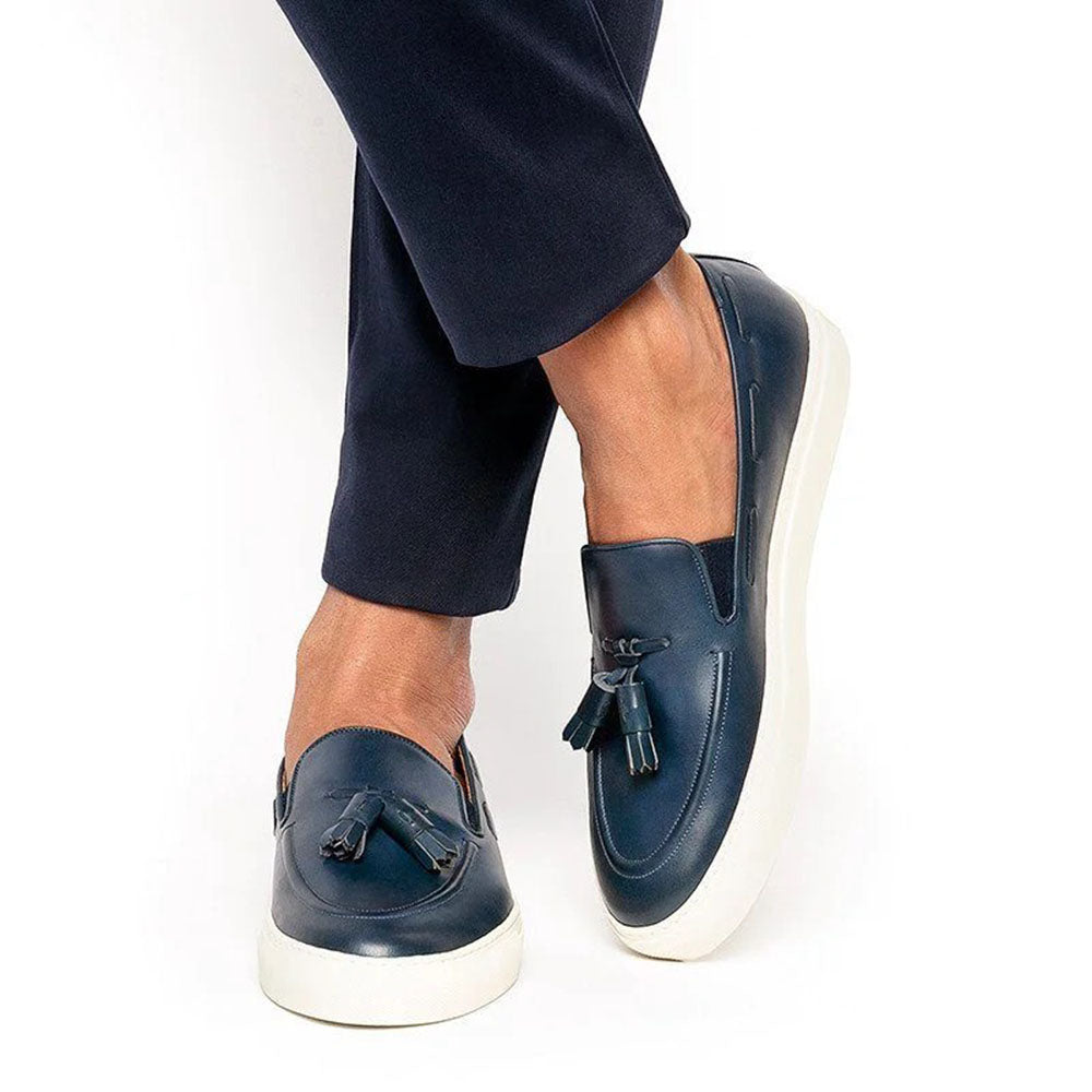 Superglamourous Philippe Nappa Skate Sneakers Navy