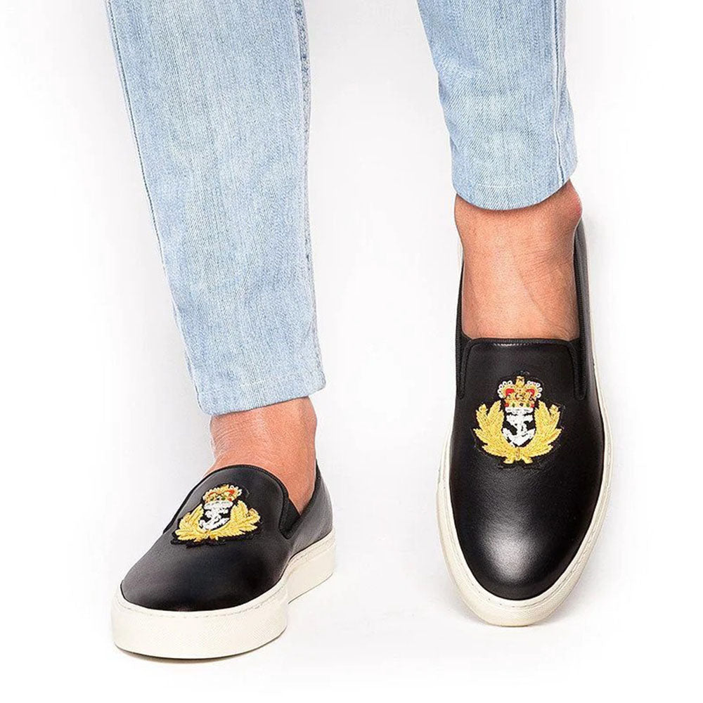 Superglamourous Raoul Nappa Skate Sneakers Black
