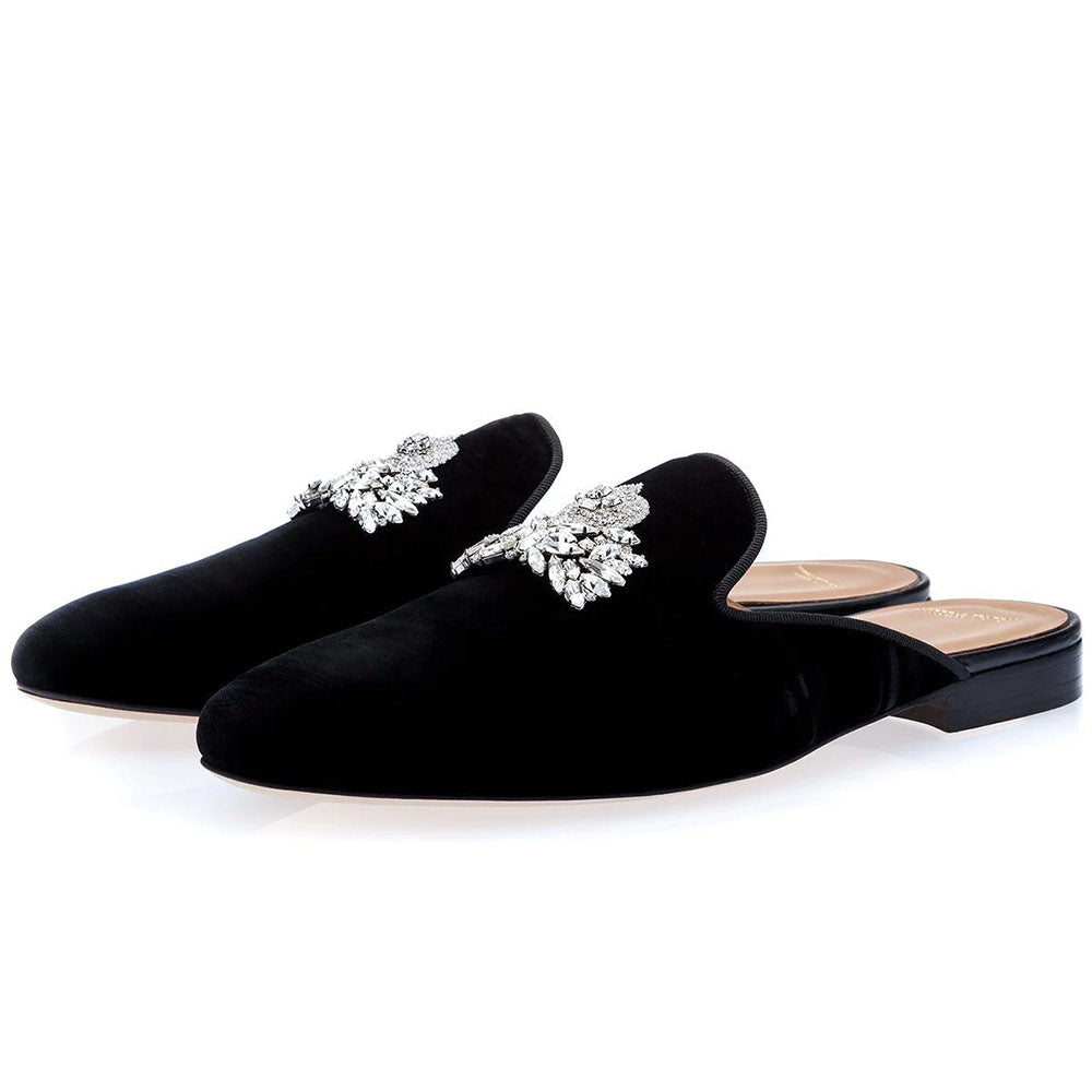 Superglamorous Raoulux Wrinkle Mules Black