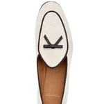 Superglamourous Tangerine 1 Rete Belgian Loafers White