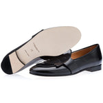 Superglamourous Tangerine 10 Cordovan Belgian Loafers Black