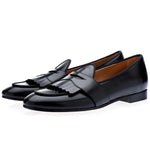Superglamorous Tangerine 10 Cordovan Belgian Loafers Black