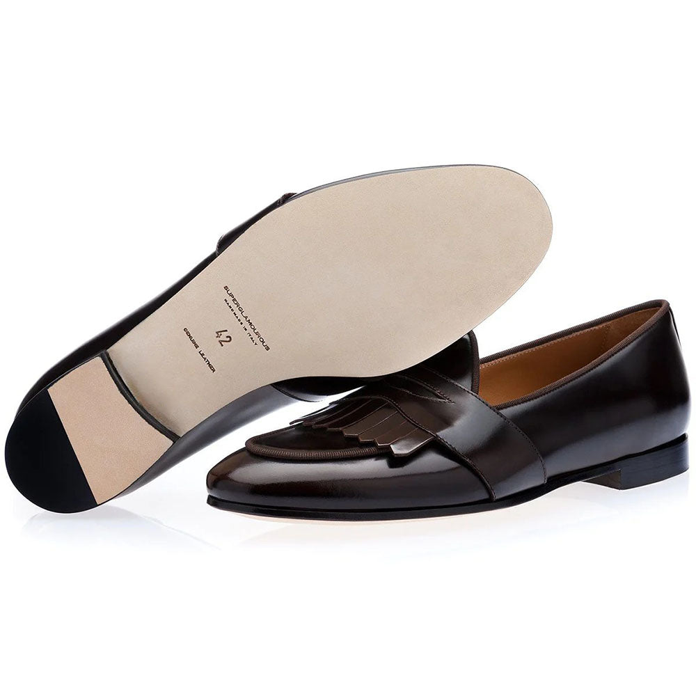 Superglamourous Tangerine 10 Cordovan Belgian Loafers Cocoa