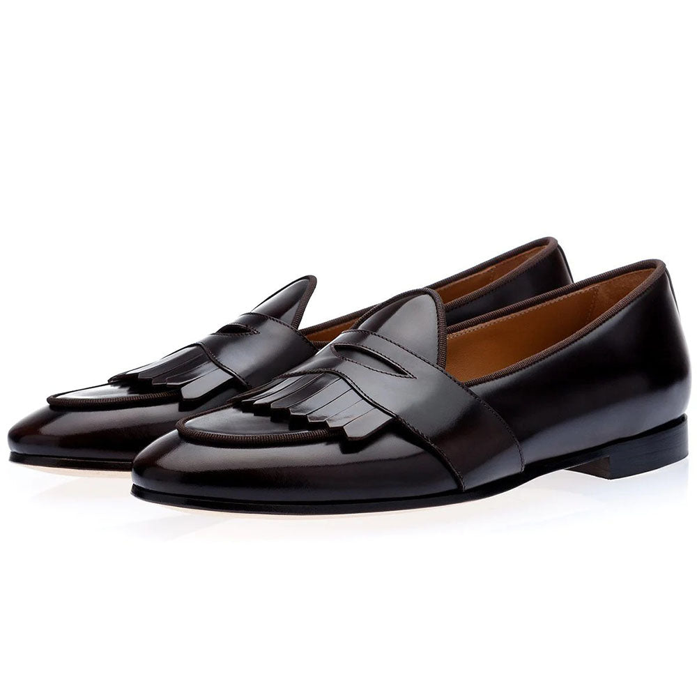 Superglamorous Tangerine 10 Cordovan Belgian Loafers Cocoa
