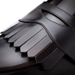 Superglamourous Tangerine 10 Cordovan Mules Cocoa