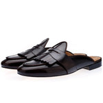 Superglamorous Tangerine 10 Cordovan Mules Cocoa